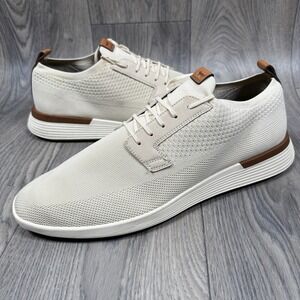 Wolf & Shepherd Swiftknit Mens Size 14 Casual Knit Derby Oxford Shoes White